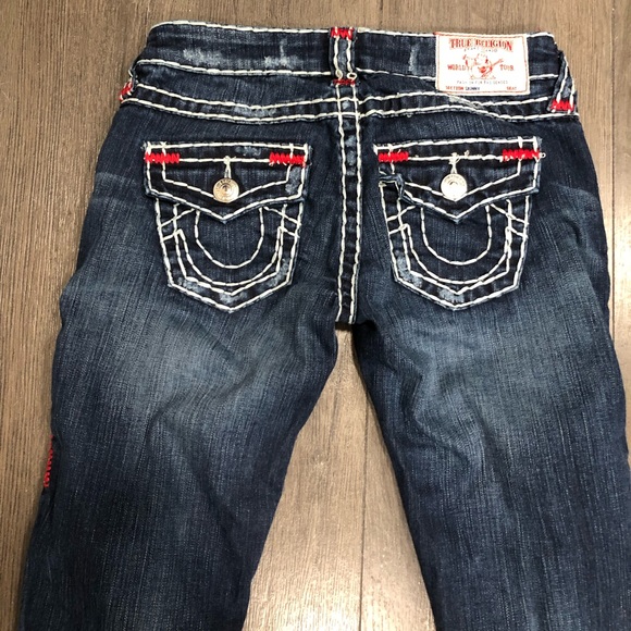 TRUE RELIGION HAND PICKED SKINNY RIPPED WOMENS JEANS - Picture 5 of 12